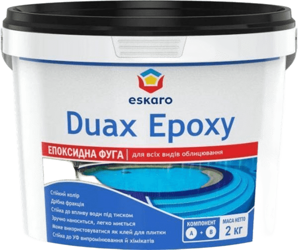 Затирка эпоксидная Eskaro DUAX Epoxy двухкомпонентная 210 (белый), 2 кг — строительные материалы для мастеров и прорабов | Dirom