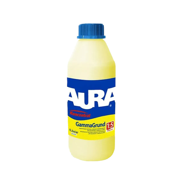 Грунтовка AURA Koncentrat GammaGrund укрепляющая (1:5), 1 л — строительные материалы для мастеров и прорабов | Dirom