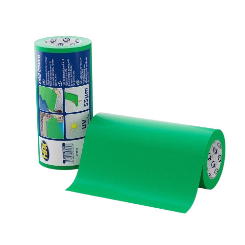 Самоклеюча захисна плівка HPX PRO COVER 250 мм х 100 м 30 мікрон з УФЗ 5407004562728 — будматеріали для майстрів та виконробів | Dirom