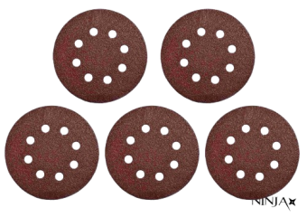Насадка абразивная универсальная самозацепная, зерно 120, 8 отв.d 125мм (упак,5шт) NINJA: 65V812 — строительные материалы для мастеров и прорабов | Dirom