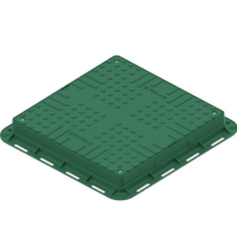 Люк оглядовий садовий квадратний (max 1т) зелений 680*680мм — будматеріали для майстрів та виконробів | Dirom