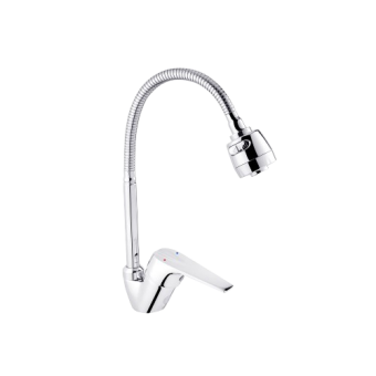 Змішувач KRM Odra-C038-1 для кухні рефлектор (к.40), на гайці CV021194 — будматеріали для майстрів та виконробів | Dirom