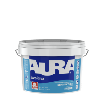 Краска AURA Neolatex интерьерная износостойкая (глубокоматовая), 2,5 л — строительные материалы для мастеров и прорабов | Dirom