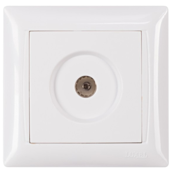 Pозетка телевизионная PRIMERA (белый) 3009 — строительные материалы для мастеров и прорабов | Dirom