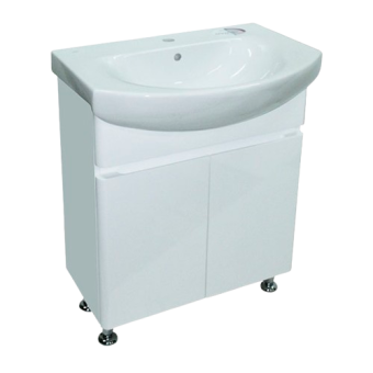 Тумба ХАСТ Bianko з умививальником Runo (70) (2 фасада.) біла — будматеріали для майстрів та виконробів | Dirom