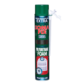Піна монтажна SOMA FIX EXTRA S895  всесезонна/зимова (побутова), 850 мл (вихід 70 л) — будматеріали для майстрів та виконробів | Dirom