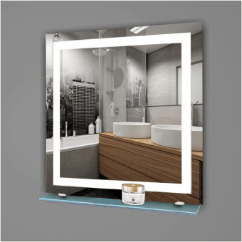 Дзеркало ALITA 02 з полицею та з Led підсвіткою 600х800 — будматеріали для майстрів та виконробів | Dirom