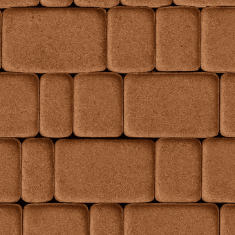 Плитка тротуарна "Старе місто" 40мм с/прес коричн (76шт/1м2) (Ряд 0,924 м.кв. 3 элем) — будматеріали для майстрів та виконробів | Dirom