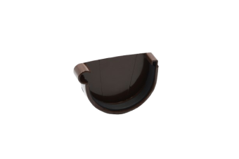 Заглушка ринви ліва коричнева 130мм RAINWAY — будматеріали для майстрів та виконробів | Dirom