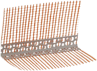Уголок пласт. перфорированный  со  стеклосеткой TERMOMASTER  10*15 см 3м(упак,100шт) — строительные материалы для мастеров и прорабов | Dirom