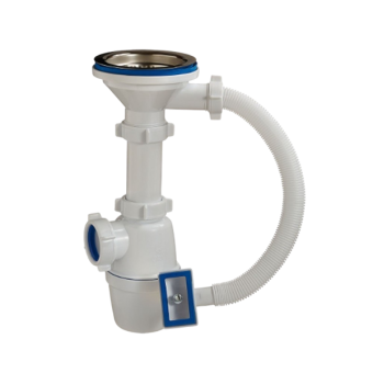 Сифон "Waterstal" 3 1/2 40 з переливом А - 4007 — будматеріали для майстрів та виконробів | Dirom