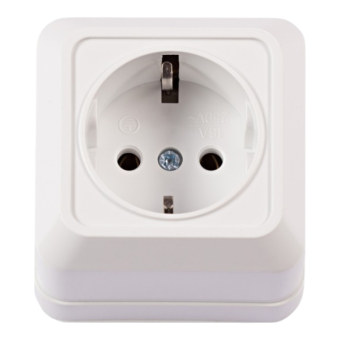 Розетка LUXEL Опера з/к накладная 2004 белый  — строительные материалы для мастеров и прорабов | Dirom