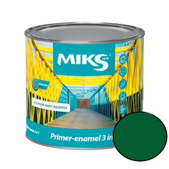 Ґрунт-емаль "3 в 1" МIKS color (зелена), 0,8 кг — будматеріали для майстрів та виконробів | Dirom
