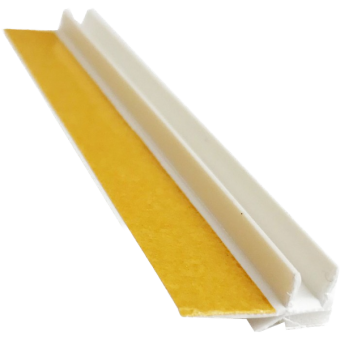 Профіль ПВХ віконний примикаючий без сітки (канавка 6мм)  2,4м (упак.40шт)  (DIROM) — будматеріали для майстрів та виконробів | Dirom