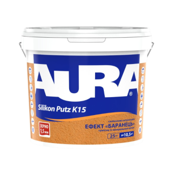 Штукатурка структурна AURA Dekor Silikon Putz К15 ("баранець" 1,5 мм), 25 кг  — будматеріали для майстрів та виконробів | Dirom