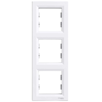 Рамка Schneider Asfora 3-я біла верт. EPH5810321 — будматеріали для майстрів та виконробів | Dirom