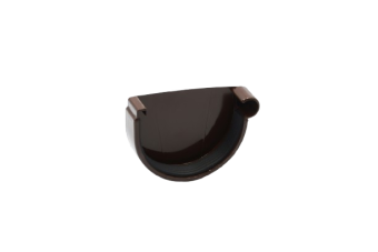 Заглушка ринви права коричнева 130мм RAINWAY — будматеріали для майстрів та виконробів | Dirom