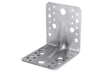 Куток рівносторонній з ребром жорсткості 50х50х35 (уп-50шт) т.2,0 мм  — будматеріали для майстрів та виконробів | Dirom