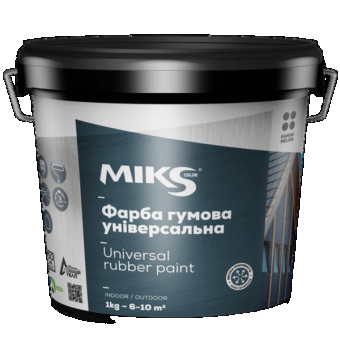 Краска резиновая Miks графитно-серая  RAL 7024 12 кг   — строительные материалы для мастеров и прорабов | Dirom