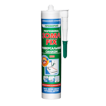 Силікон SOMA FIX універсальний (прозорий), 280 мл — будматеріали для майстрів та виконробів | Dirom