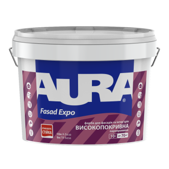 Фарба AURA Fasad Expo для внутрішніх та наружних робіт (матова) (база А), 5 л — будматеріали для майстрів та виконробів | Dirom