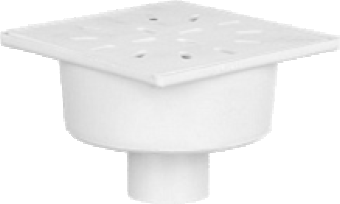 Трап 110 150*150 мм  прямой (ПВХ) — строительные материалы для мастеров и прорабов | Dirom
