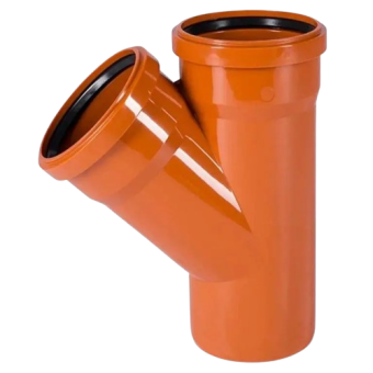 Тройник 160/160/90 рыж.зов. — строительные материалы для мастеров и прорабов | Dirom