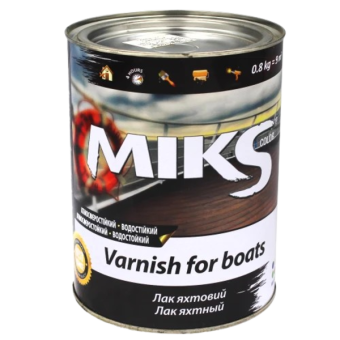 Лак яхтовий MIKS color поліуретановий (глянцевий), 0,8 кг — будматеріали для майстрів та виконробів | Dirom