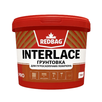 Ґрунтовка для гігроскопічних поверхонь INTERLACE концентрат 1:5 10кг (пал.44шт) — будматеріали для майстрів та виконробів | Dirom