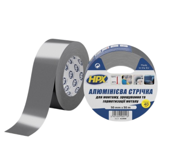 Стрічка алюмінієва HPX AL5050 50мм*50м  — будматеріали для майстрів та виконробів | Dirom