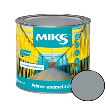 Ґрунт-емаль "3 в 1" МIKS color (графітно-сіра), 2,3 кг — будматеріали для майстрів та виконробів | Dirom