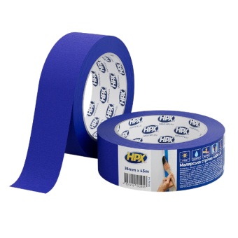 Лента малярная HPX MU4845 стойкая к ультрафиолету 48 мм х 45 м (синяя) — строительные материалы для мастеров и прорабов | Dirom