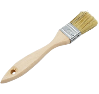 Пензель плоский Стандарт, натур. щетина 13*40мм — будматеріали для майстрів та виконробів | Dirom