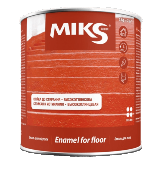 Емаль ПФ-266 МIKS color алкідна (червоно-коричнева), 0,9 кг — будматеріали для майстрів та виконробів | Dirom