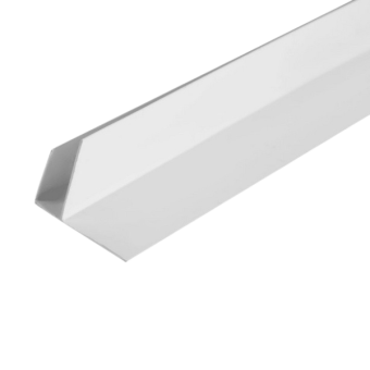 Угол F-образный  Белый 8-10мм (упак.120пог.м) — строительные материалы для мастеров и прорабов | Dirom