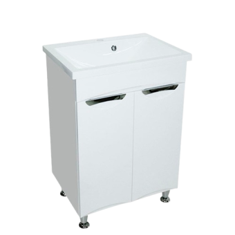 Тумба Альпина з умивальником Bianco 50 (Cersanit) бел (2 фасада) — будматеріали для майстрів та виконробів | Dirom