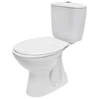 Унітаз-компакт Cersanit President P 011 гор. 3/6 нижній. підв. с сид. поліпроп.метал.кріплення К08-177 — будматеріали для майстрів та виконробів | Dirom