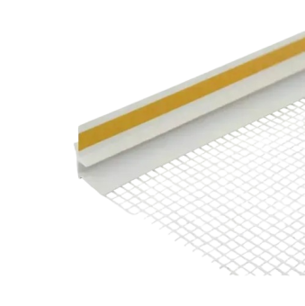 Профиль ПВХ оконный примыкающий THERMOMASTER W-Prof с сеткой 10см  2,5м — строительные материалы для мастеров и прорабов | Dirom