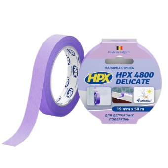 Стрічка малярна  HPX4800 60С PW1950 19мм х 50 м (пурпур.)) — будматеріали для майстрів та виконробів | Dirom