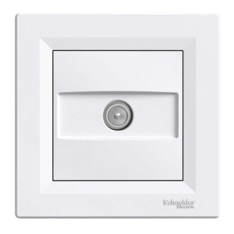 Розетка Schneider Asfora ТВ белая EPH3200121 — строительные материалы для мастеров и прорабов | Dirom