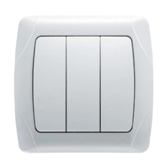 Вимикач Viko Karmen 3-кл.біл. 561068 — будматеріали для майстрів та виконробів | Dirom