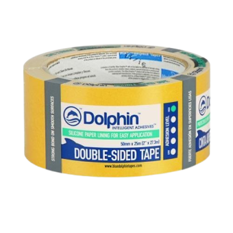 Стрічка клейова Dolphin двостороння 50мм х10 м — будматеріали для майстрів та виконробів | Dirom