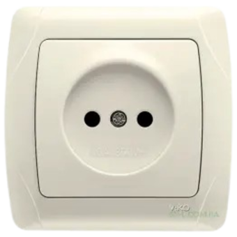 Розетка Viko Karmen без зазем.10А крем. 2007 — строительные материалы для мастеров и прорабов | Dirom