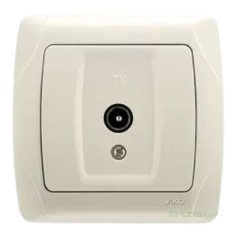 Розетка Viko Karmen ТВ концевая крем.( 562010) — строительные материалы для мастеров и прорабов | Dirom