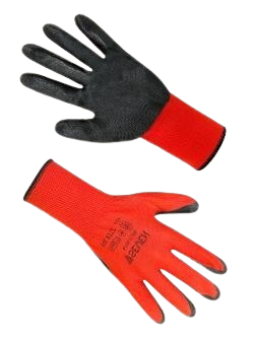 Рукавички синтетичні з чорним\сірим  нітриловим покриттям NL69712\69812 — будматеріали для майстрів та виконробів | Dirom