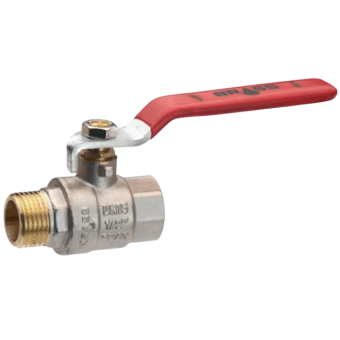 Кран кульовий Brass 15 1/2' НВ ручка B01214E — будматеріали для майстрів та виконробів | Dirom