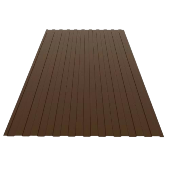 Профнастил стеновой ПС-8 RAL 8017(шоколад) 0.25мм (1225*2000)(1лист 2,45кв.м) — строительные материалы для мастеров и прорабов | Dirom