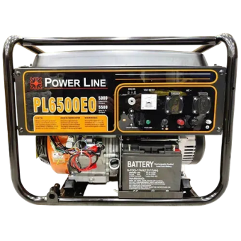 Генератор бензиновый Power Line PL 6500EO (5,5 кВт/5,5 кВт) — строительные материалы для мастеров и прорабов | Dirom