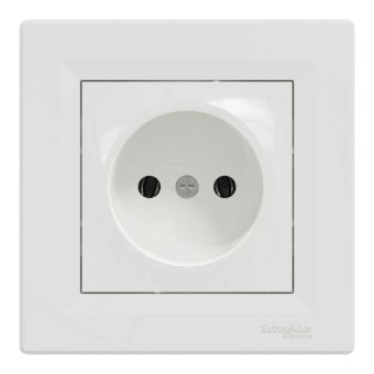 Розетка Schneider Asfora 1-я без з/к белая EPH3000121 — строительные материалы для мастеров и прорабов | Dirom