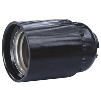 Патрон Е27 пластик/карболіт — будматеріали для майстрів та виконробів | Dirom